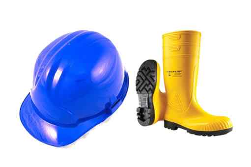 helmet and rainboot